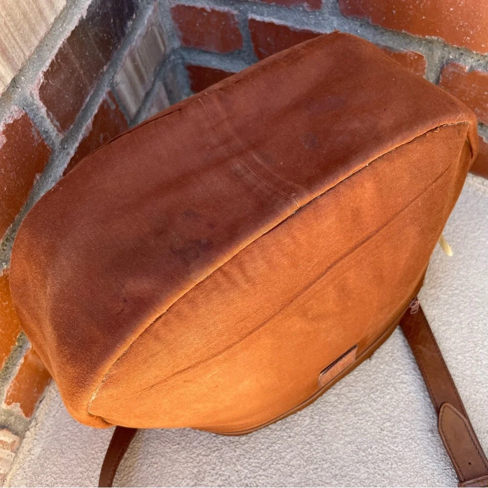 J.Crew • RARE VTG • Genuine Leather Postal Satchel Crossbody Bag & Wool Scarf